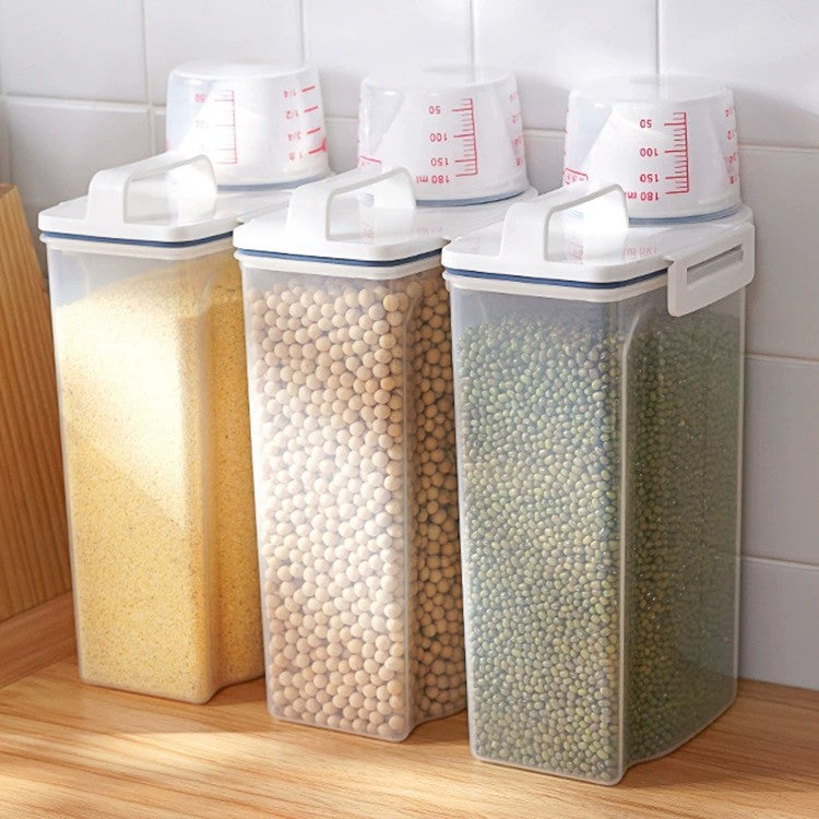 Pote Hermético 2,5L com Medidor – Organização, Praticidade e Frescor na Sua Cozinha