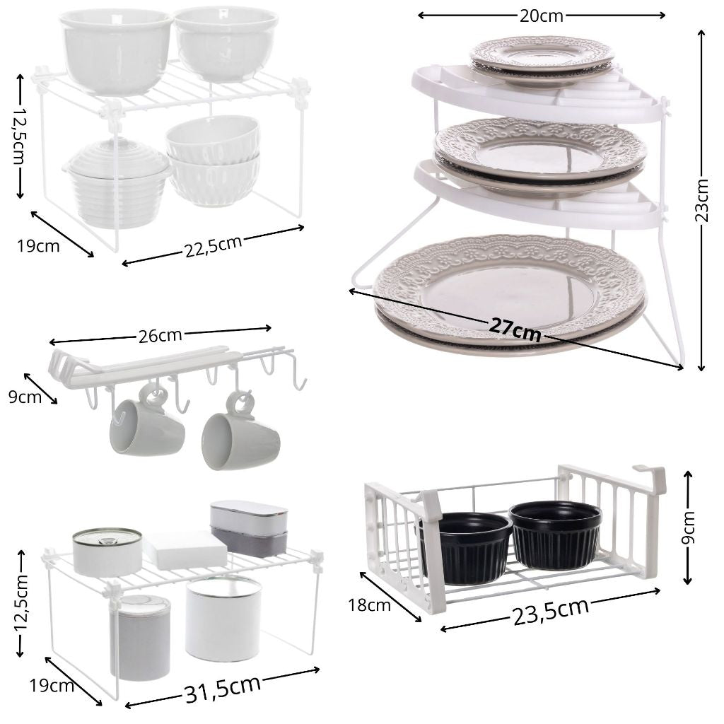 Organizador de Armário de Cozinha kit com 5 Organizadores