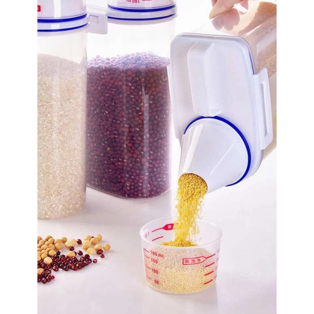 Pote Hermético 2,5L com Medidor – Organização, Praticidade e Frescor na Sua Cozinha