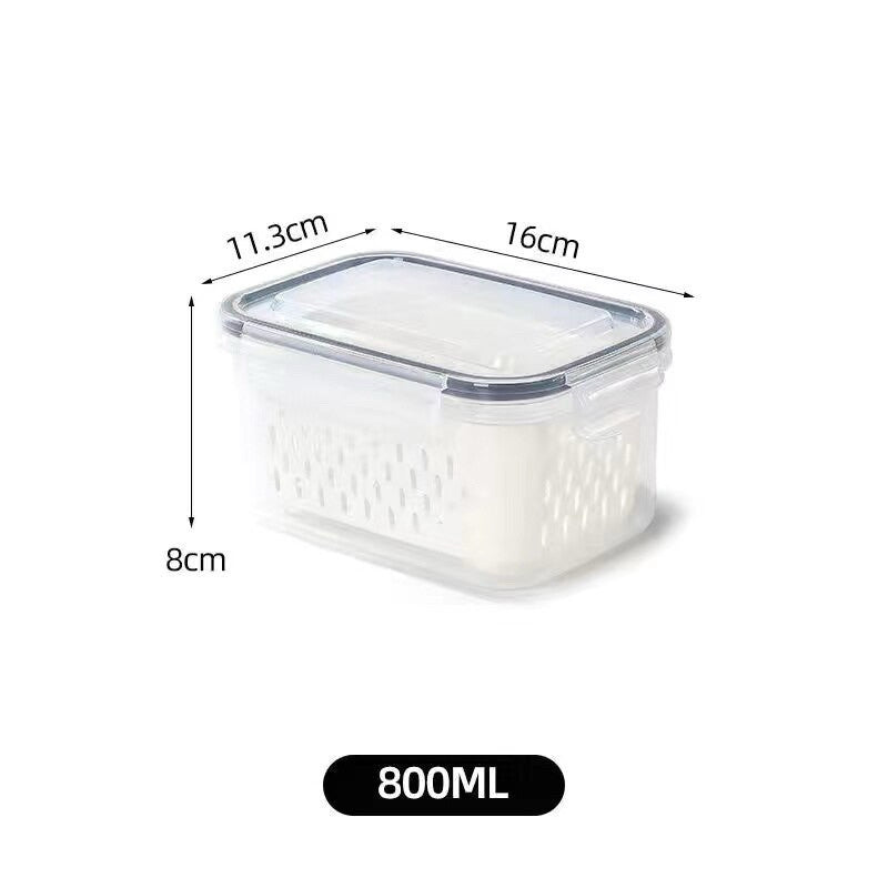 Organizadores de Geladeira com Tampa - Kit com 3 Unidades
