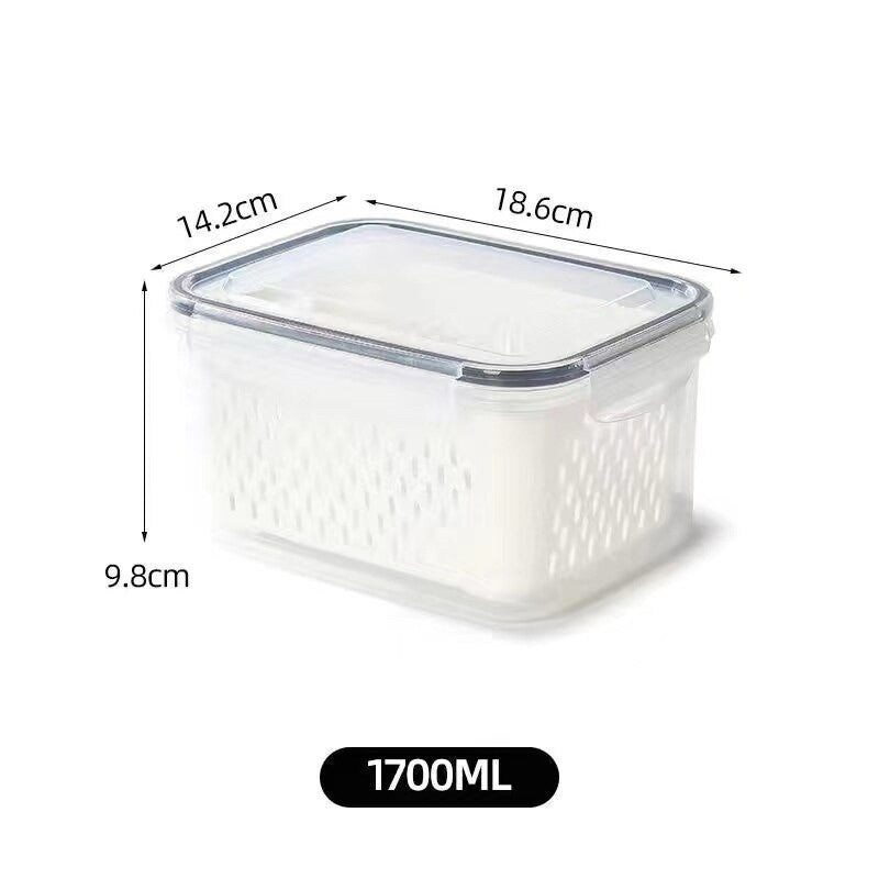 Organizadores de Geladeira com Tampa - Kit com 3 Unidades