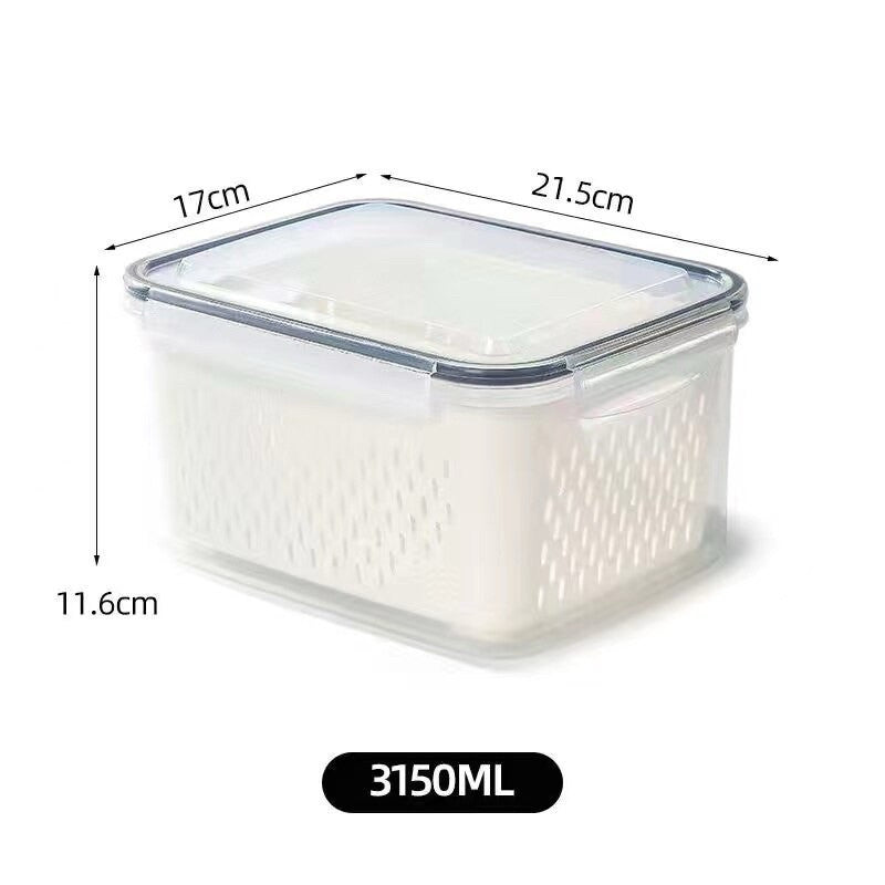 Organizadores de Geladeira com Tampa - Kit com 3 Unidades