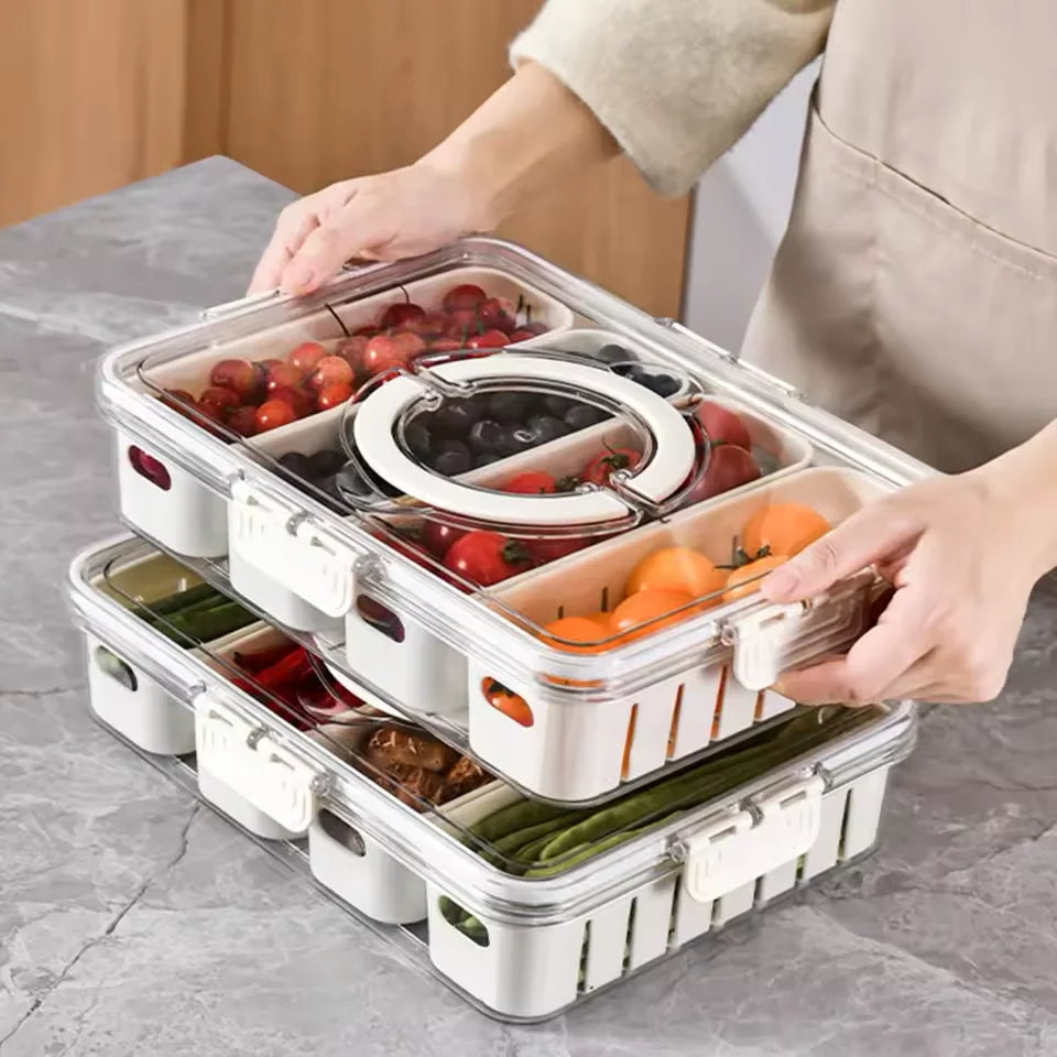 Organizador Hermético Multiuso para Geladeira – Conserva Frutas e Alimentos com Praticidade