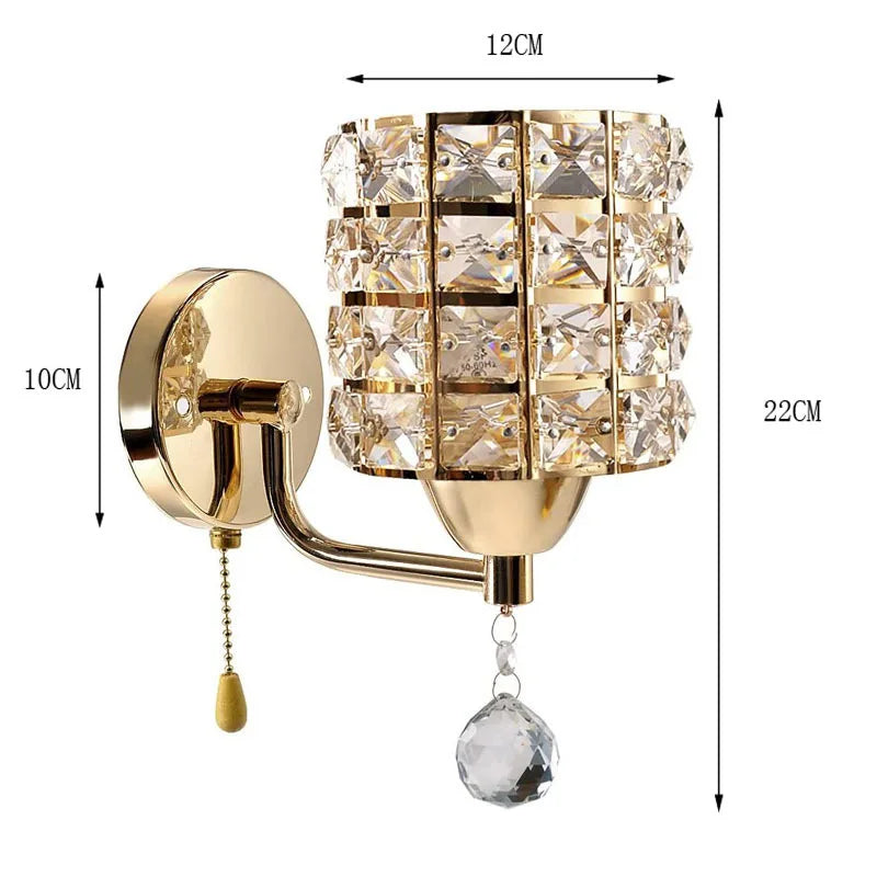 Luminária de Parede Decorativa em Cristal – Luxo e Iluminação