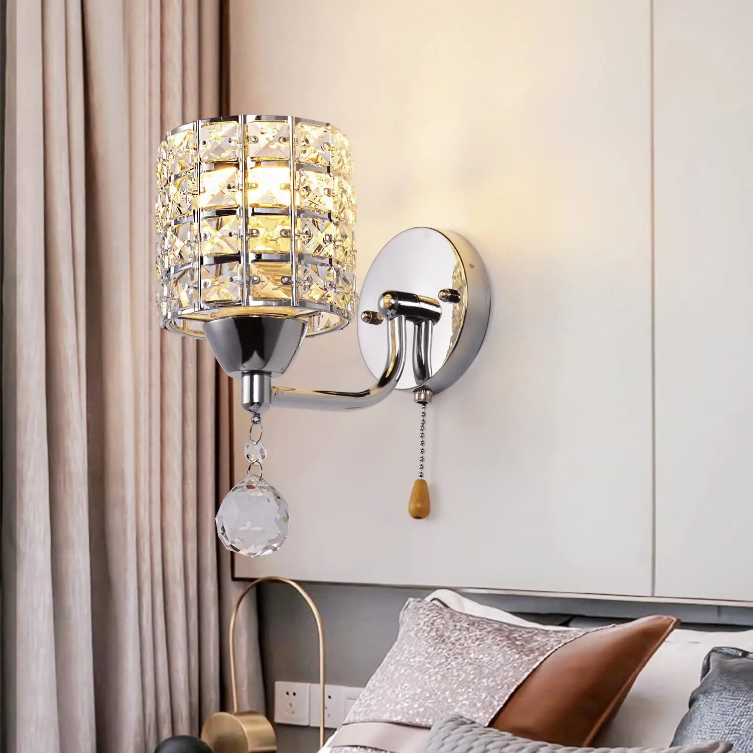 Luminária de Parede Decorativa em Cristal – Luxo e Iluminação