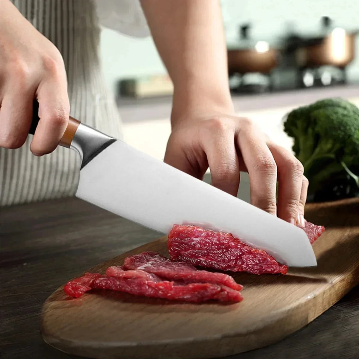 Conjunto de facas de cozinha japonesas, aço inoxidável, filé de peixe, cutelo de carne, faca de chef, sushi, faca de corte santoku, ferramentas de cozinha