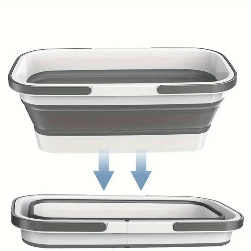 Balde Retrátil Flexível de Plástico e Silicone: Economia de Espaço e Versatilidade - LK House