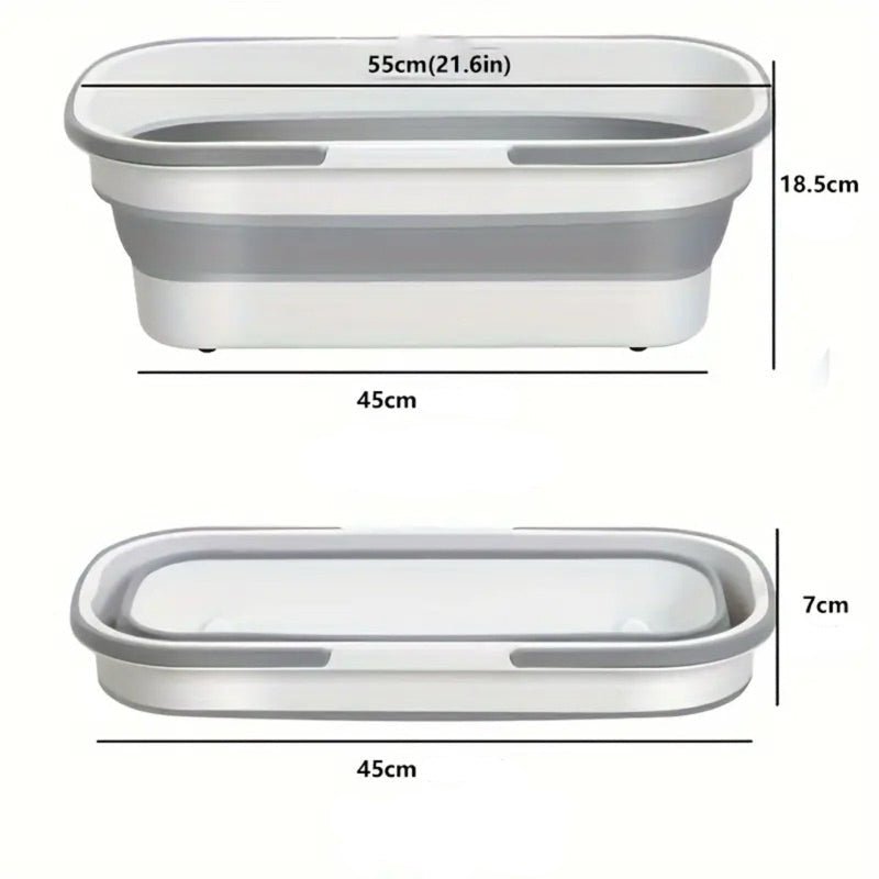 Balde Retrátil Flexível de Plástico e Silicone: Economia de Espaço e Versatilidade - LK House