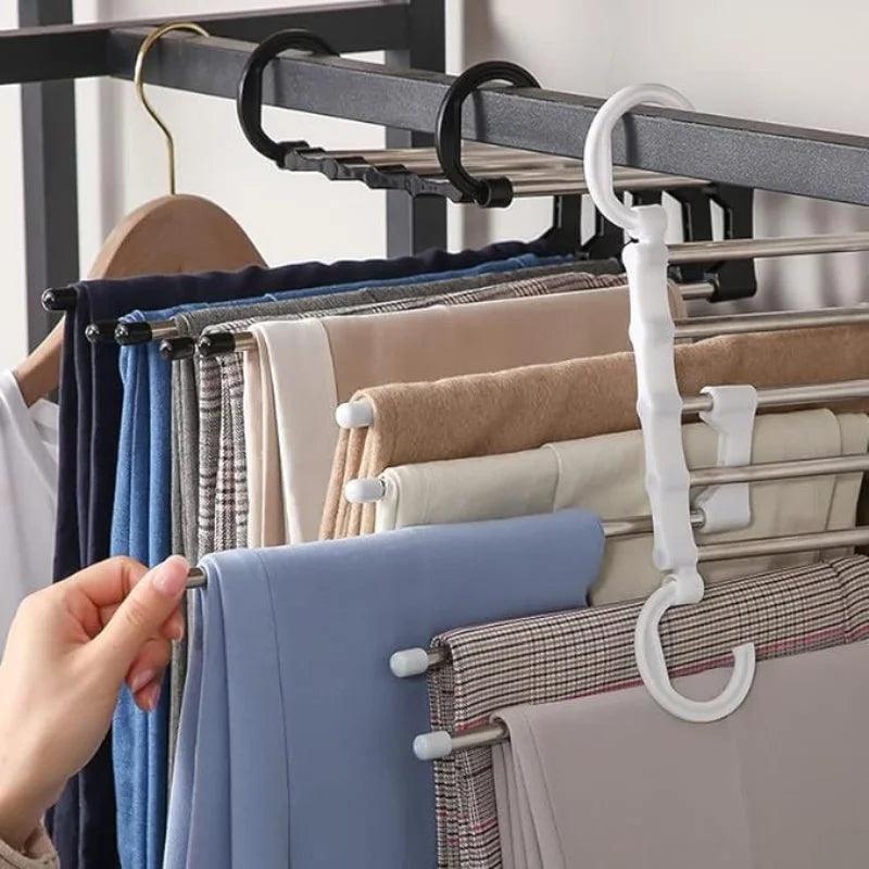 Cabide Retrátil 5 em 1 – Mais Espaço e Organização para o Seu Guarda - Roupa - LK House