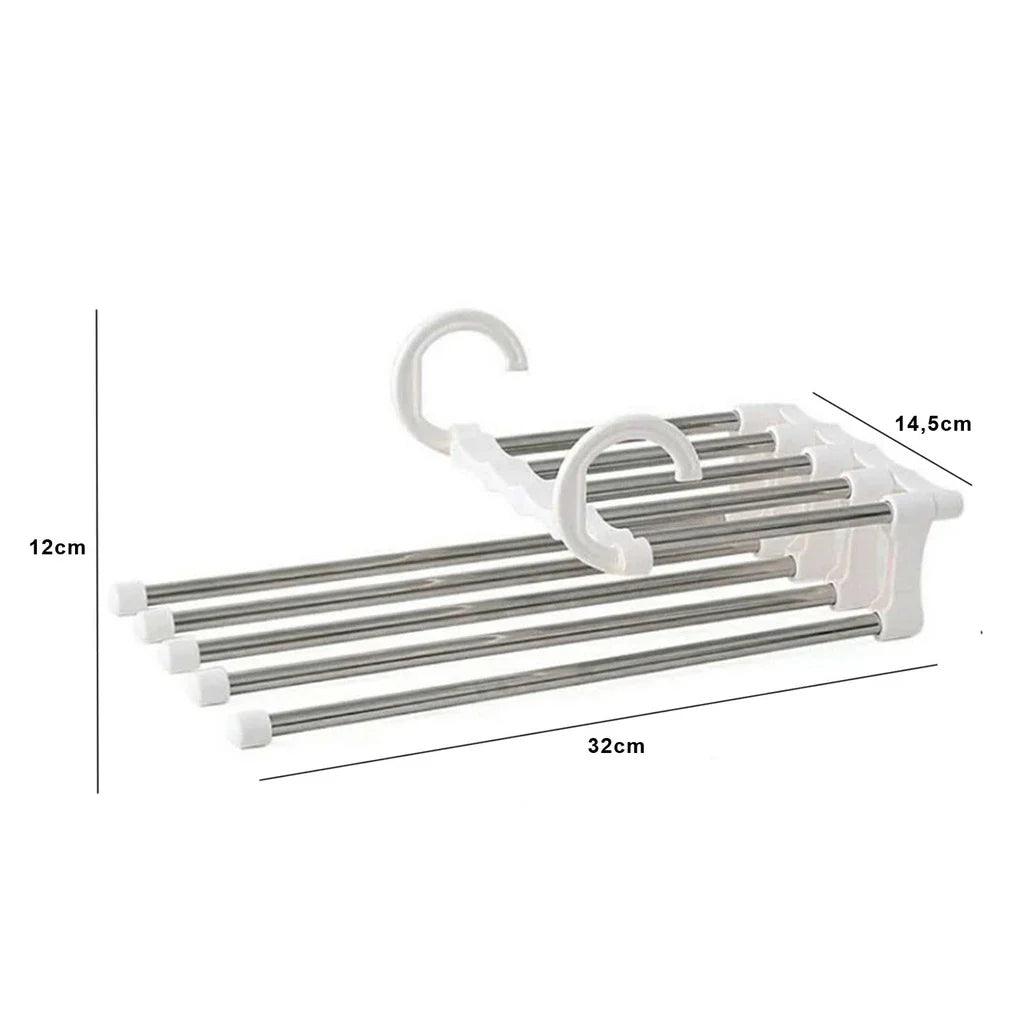 Cabide Retrátil 5 em 1 – Mais Espaço e Organização para o Seu Guarda - Roupa - LK House