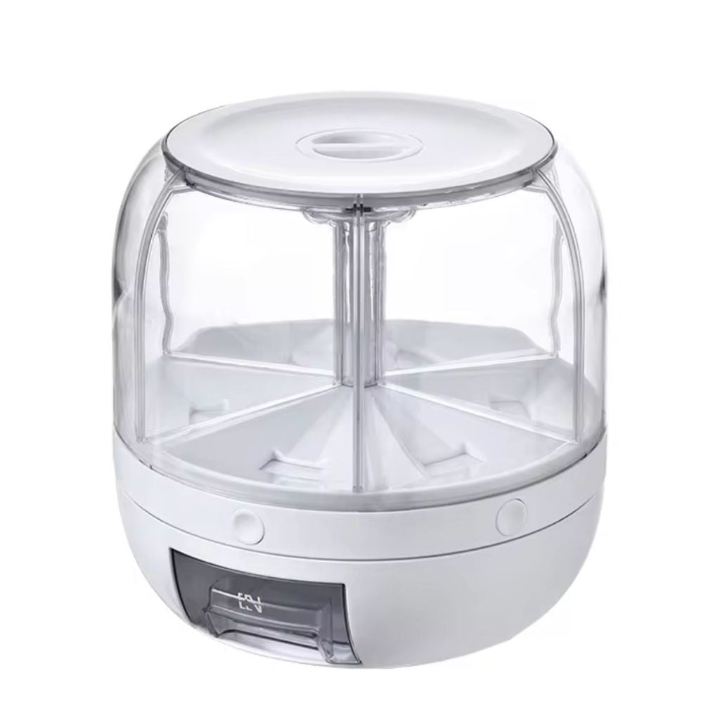Dispenser Giratório de Alimentos com 6 Compartimentos para Grãos - LK House