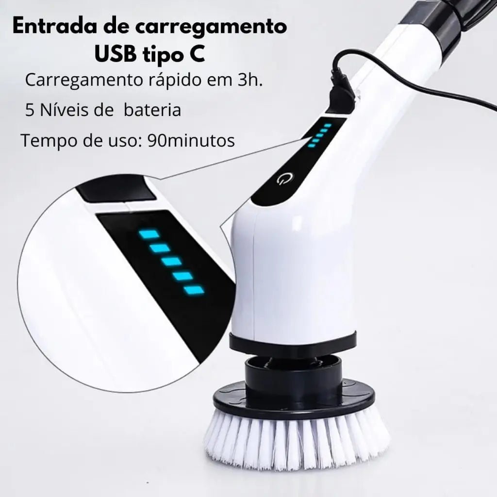 escova eletrica de limpeza 9 em 1 – Limpeza Rápida e Eficiente - LK House