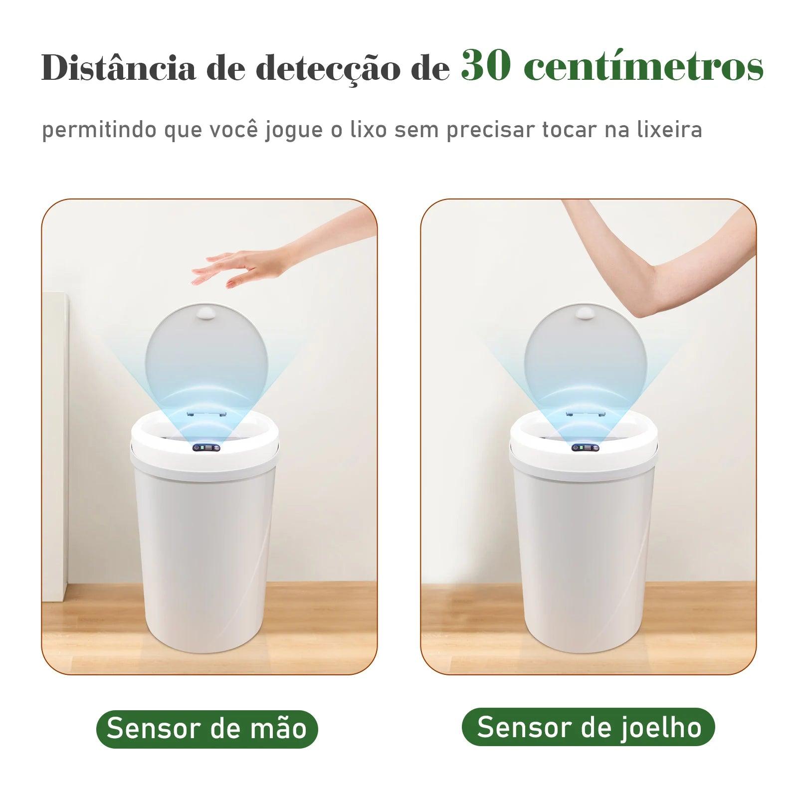 Lixeira Automática inteligente com sensor infravermelho 12 litros - LK House