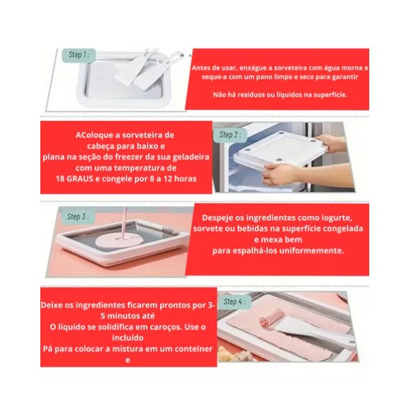 Máquina de Fazer Sorvete em Rolo Sem Fio – Diversão e Sabor na sua Cozinha - LK House