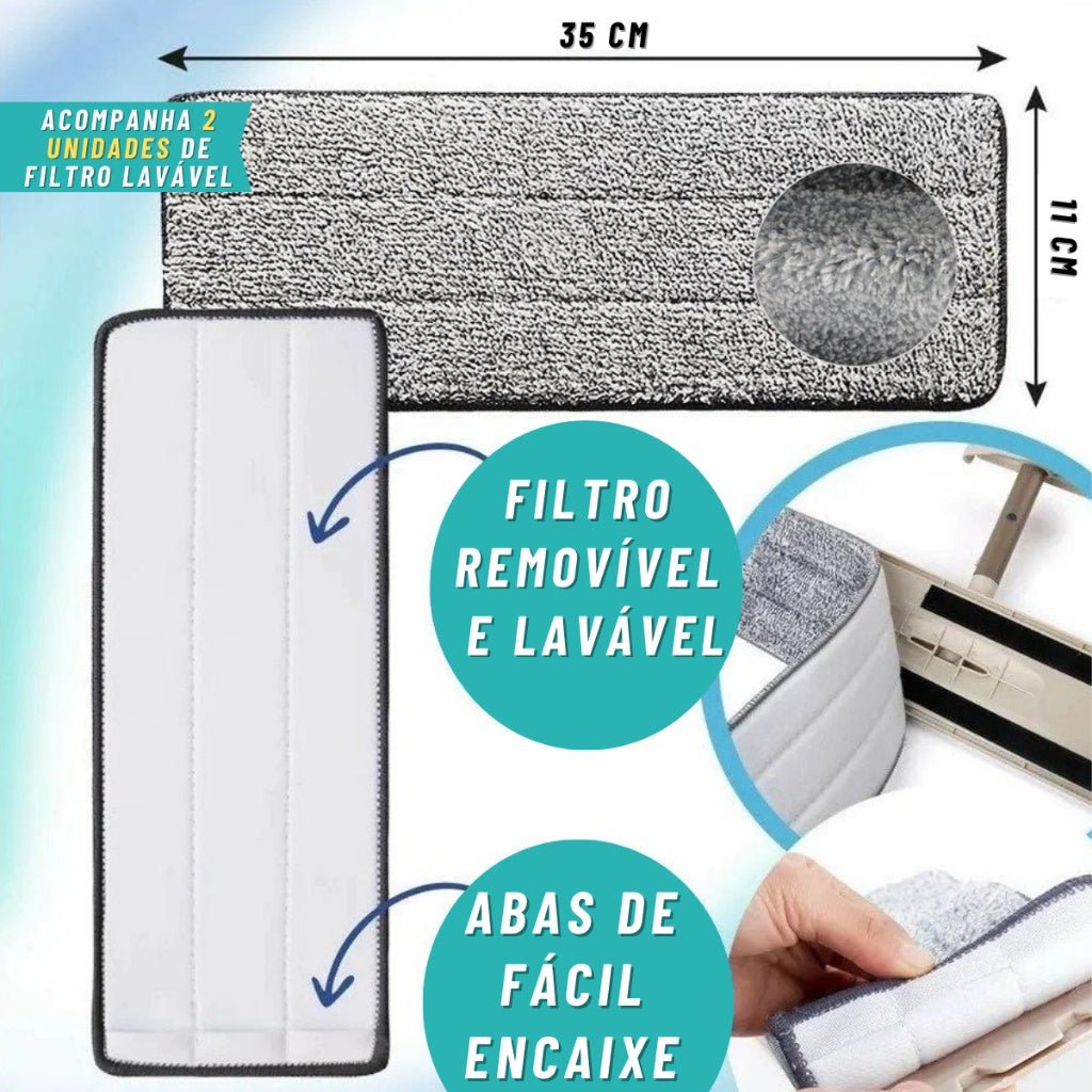 Mop Esfregão Inteligente + Balde de Brinde – Limpeza Rápida e Sem Esforço - LK House