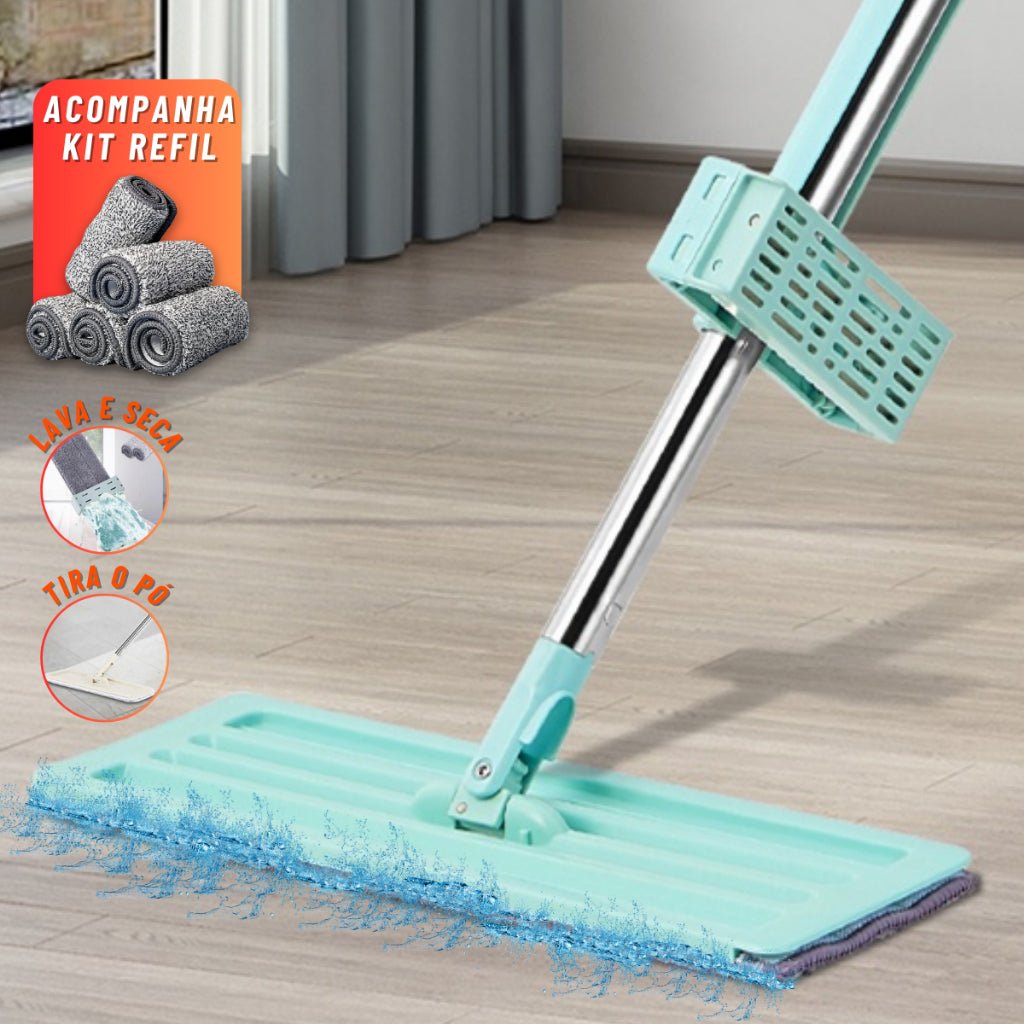 Mop Esfregão Inteligente + Balde de Brinde – Limpeza Rápida e Sem Esforço - LK House
