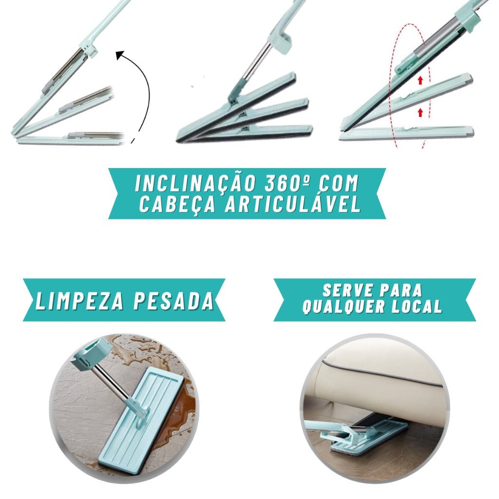 Mop Esfregão Inteligente – Limpeza Rápida e Sem Esforço - LK House