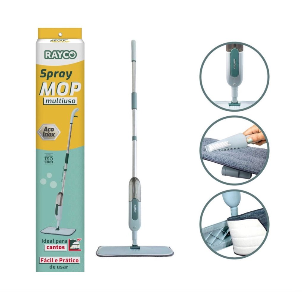Mop Spray com Refil Microfibra Reutilizável – Limpeza Eficiente e Sem Esforço - LK House