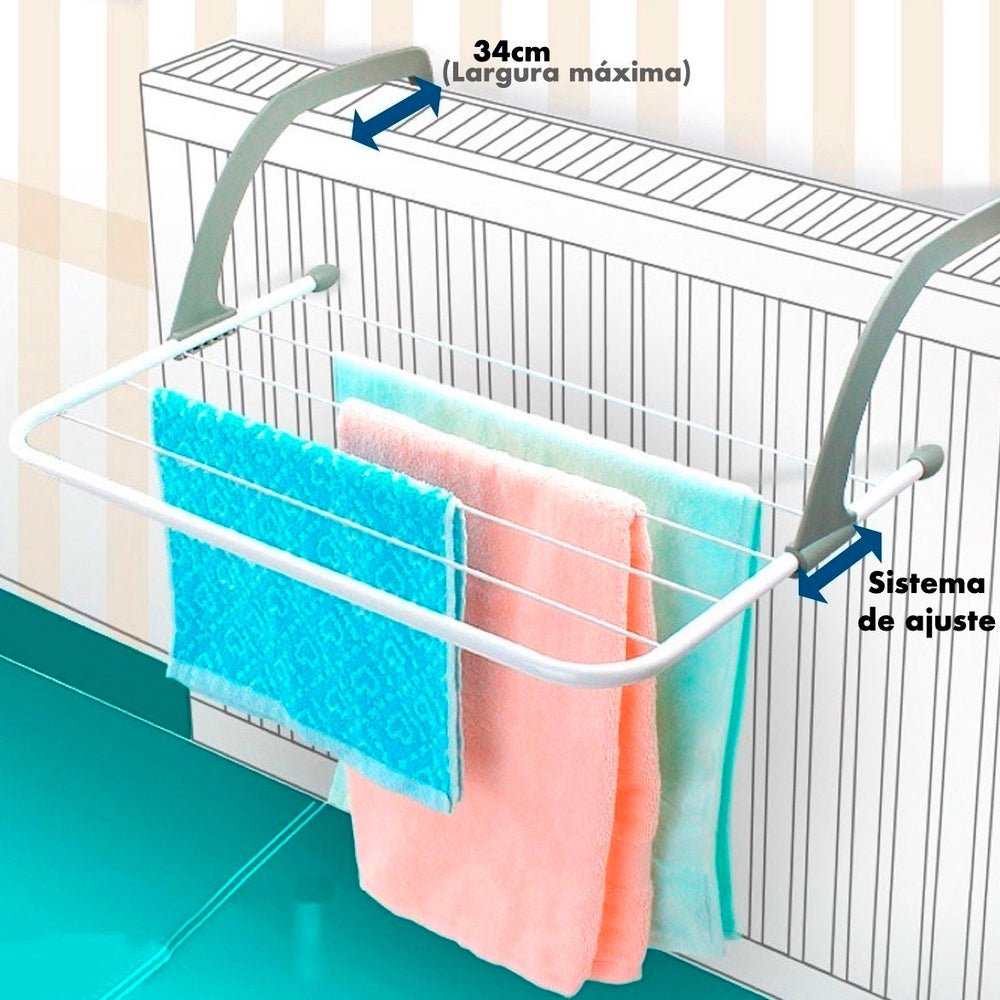 Varal Retrátil CompactDry – Otimize Espaço e Tenha Roupas Secas Mais Rápido - LK House