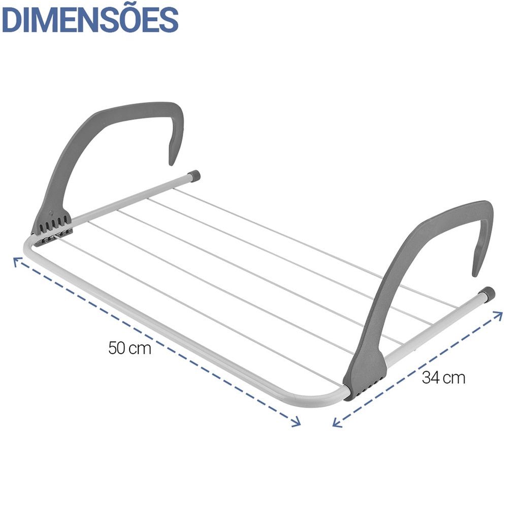 Varal Retrátil CompactDry – Otimize Espaço e Tenha Roupas Secas Mais Rápido - LK House