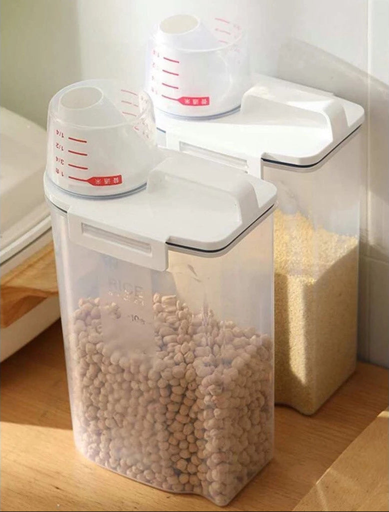 Pote Hermético 2,5L com Medidor – Organização, Praticidade e Frescor na Sua Cozinha