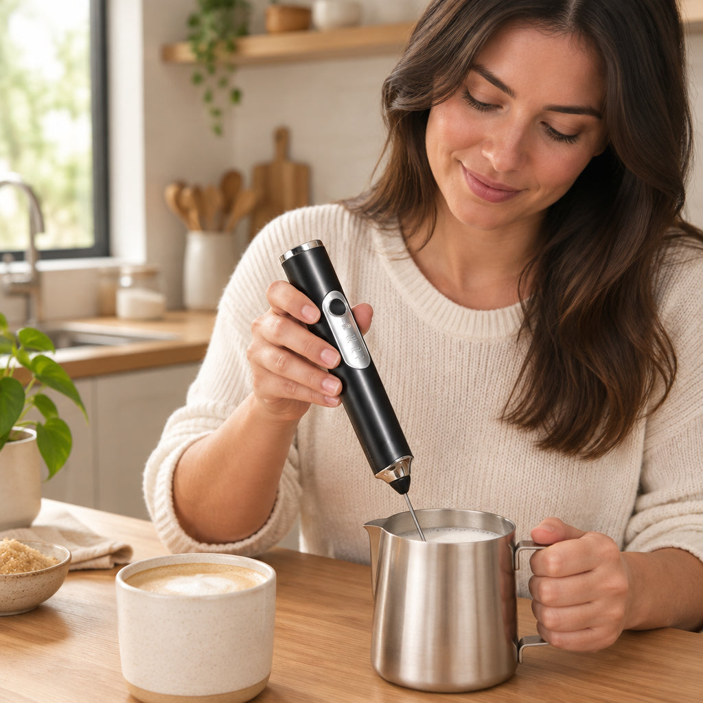 Mixer Elétrico 2 em 1 Recarregável — Misturas Mais Cremosas