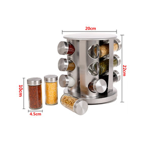 Porta-Tempero Giratório 360° com 12 Potes – Organização Inteligente para Sua Cozinha