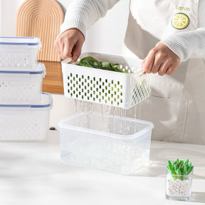 Organizadores de Geladeira com Tampa - Kit com 3 Unidades
