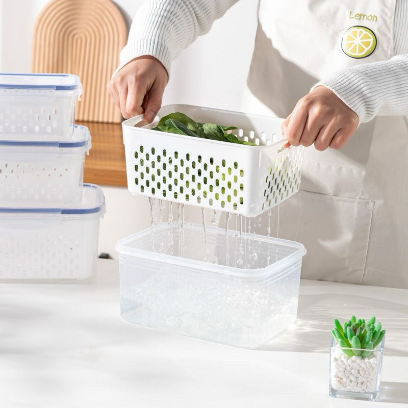 Organizadores de Geladeira com Tampa - Kit com 3 Unidades