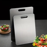 Tábua de Corte Profissional em Aço Inox – Antibacteriana e Ultra Resistente