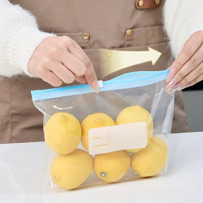 Kit 20 Sacos Herméticos Reutilizáveis para Alimentos – Zip Lock, Freezer e Geladeira