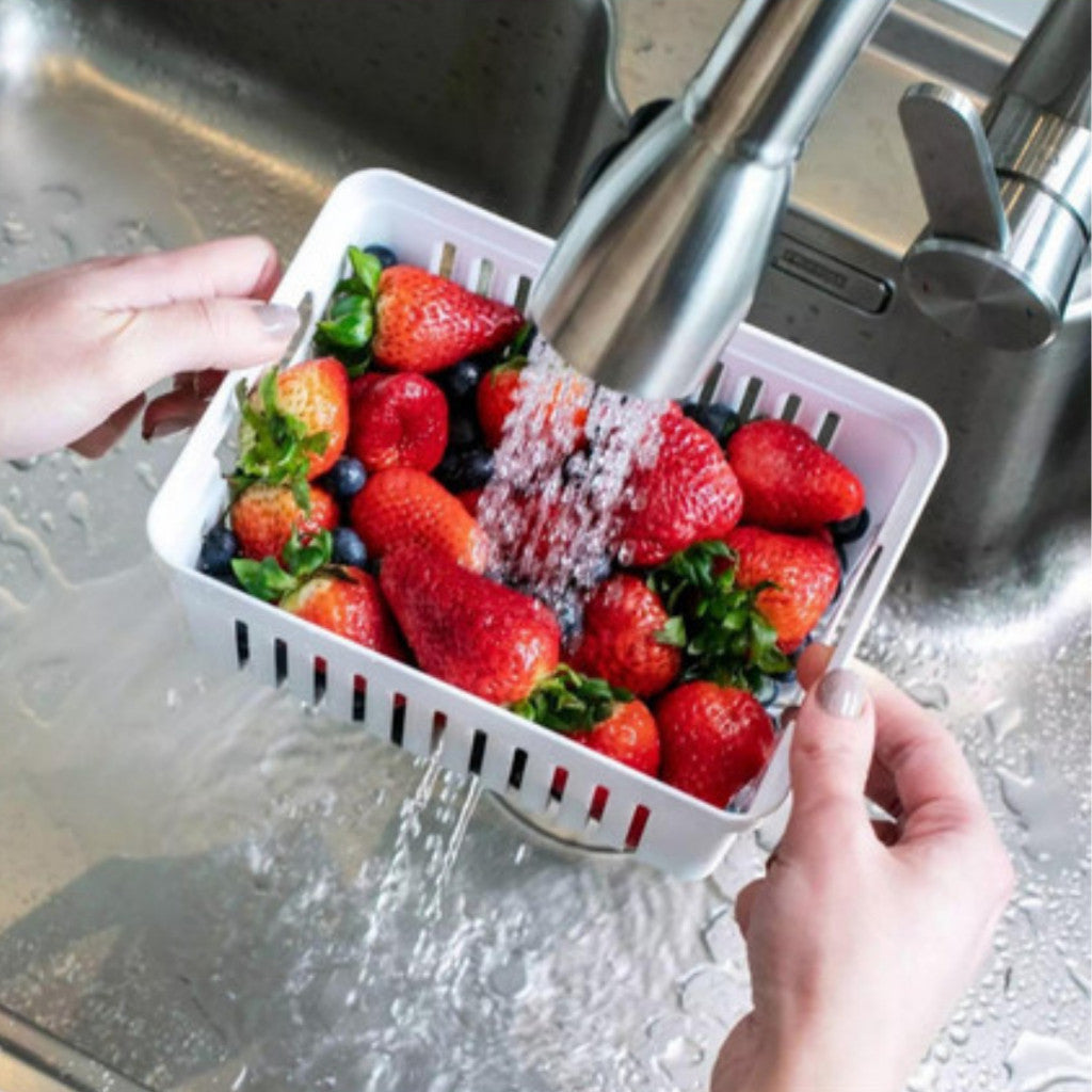 Organizadores de Geladeira Kit com 2 Cesto e Tampa com Respirador
