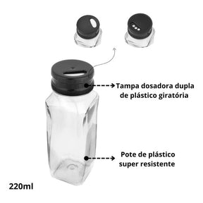 Porta Temperos 12 Potes com Suporte de Ferro – Organização e Praticidade na Sua Cozinha
