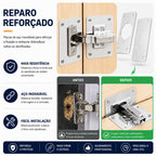 Kit 10 Placas Reparo para Consertar Dobradiça Armário