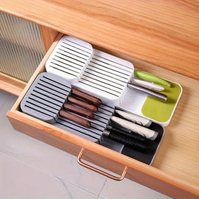 Kit Organizador de Gaveta para Talheres e Facas com Divisórias – Espaço, Segurança e Praticidade