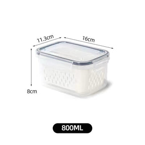 Organizadores de Geladeira com Tampa - Kit com 3 Unidades