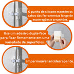 Organizador de Vassouras e Rodos com Fixação Adesiva — Mais Espaço e Organização na Lavanderia