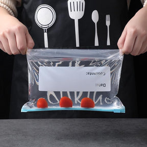 Kit 20 Sacos Herméticos Reutilizáveis para Alimentos – Zip Lock, Freezer e Geladeira
