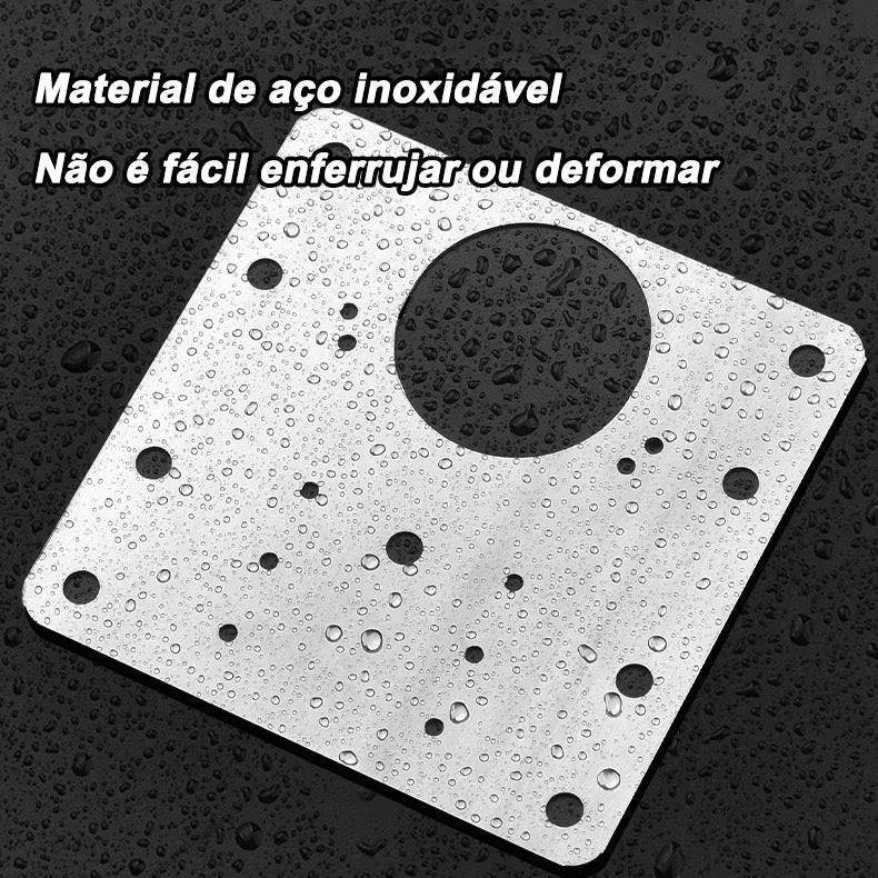 Kit 10 Placas Reparo para Consertar Dobradiça Armário