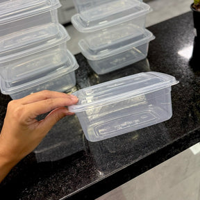 Kit 10 Potes de 1 Litro Trasnsparente – Armazenamento Inteligente e Livre de Vazamentos