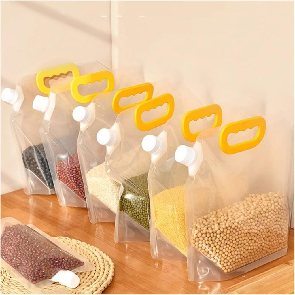 Organizadores de Grãos Kit  Com 10 Sacos – Armazenamento Seguro e Sem Bagunça!