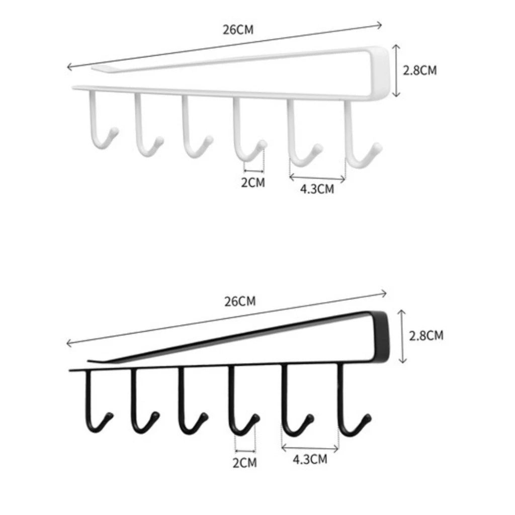 Kit Suporte de Metal Porta Xícaras e Utensílios 2 Unidades – Organize Seu Armário
