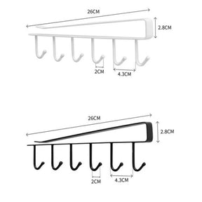 Kit Suporte de Metal Porta Xícaras e Utensílios 2 Unidades – Organize Seu Armário