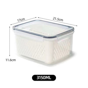 Organizadores de Geladeira com Tampa - Kit com 3 Unidades