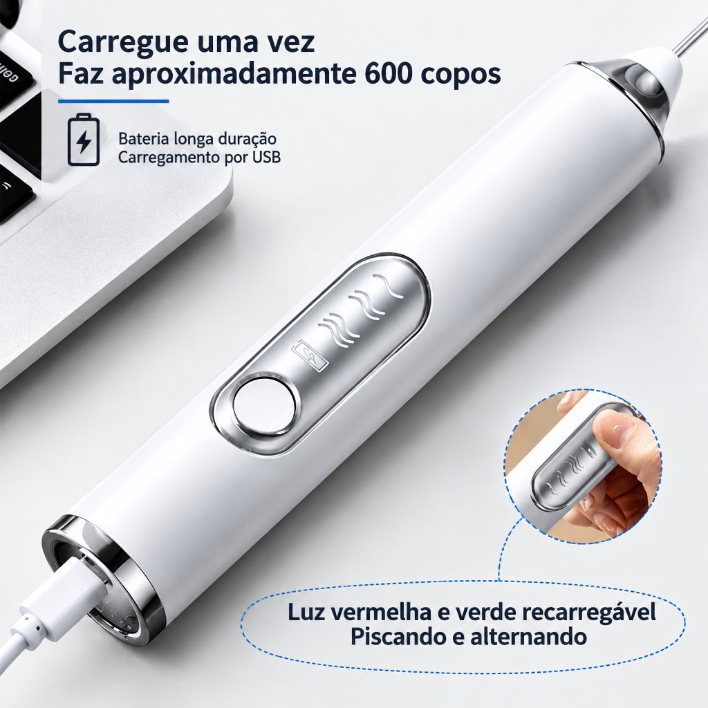 Mixer Elétrico 2 em 1 Recarregável — Misturas Mais Cremosas