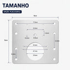Kit 10 Placas Reparo para Consertar Dobradiça Armário