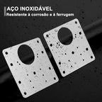 Kit 10 Placas Reparo para Consertar Dobradiça Armário