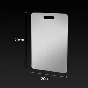 Tábua de Corte Profissional em Aço Inox – Antibacteriana e Ultra Resistente