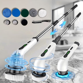 Escova de limpeza elétrica sem fio 9 em 1 Recarregável