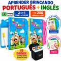 Livro Sonoro Bilíngue 2 em 1 com Lousa + Brinde
